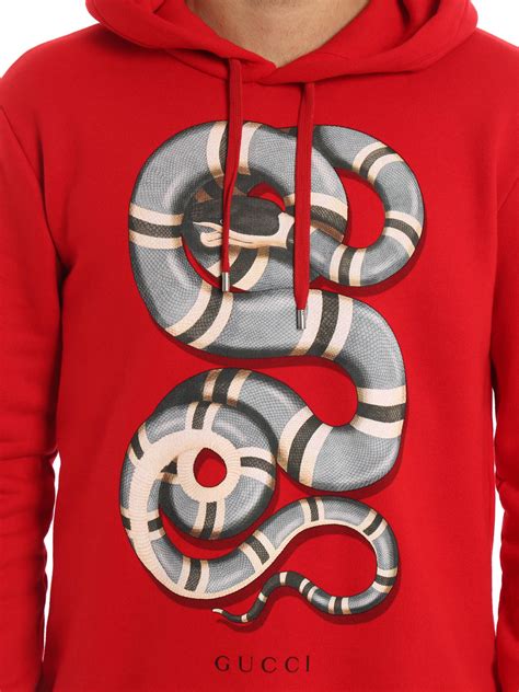 gucci snake sweater red|Gucci snake hoodie.